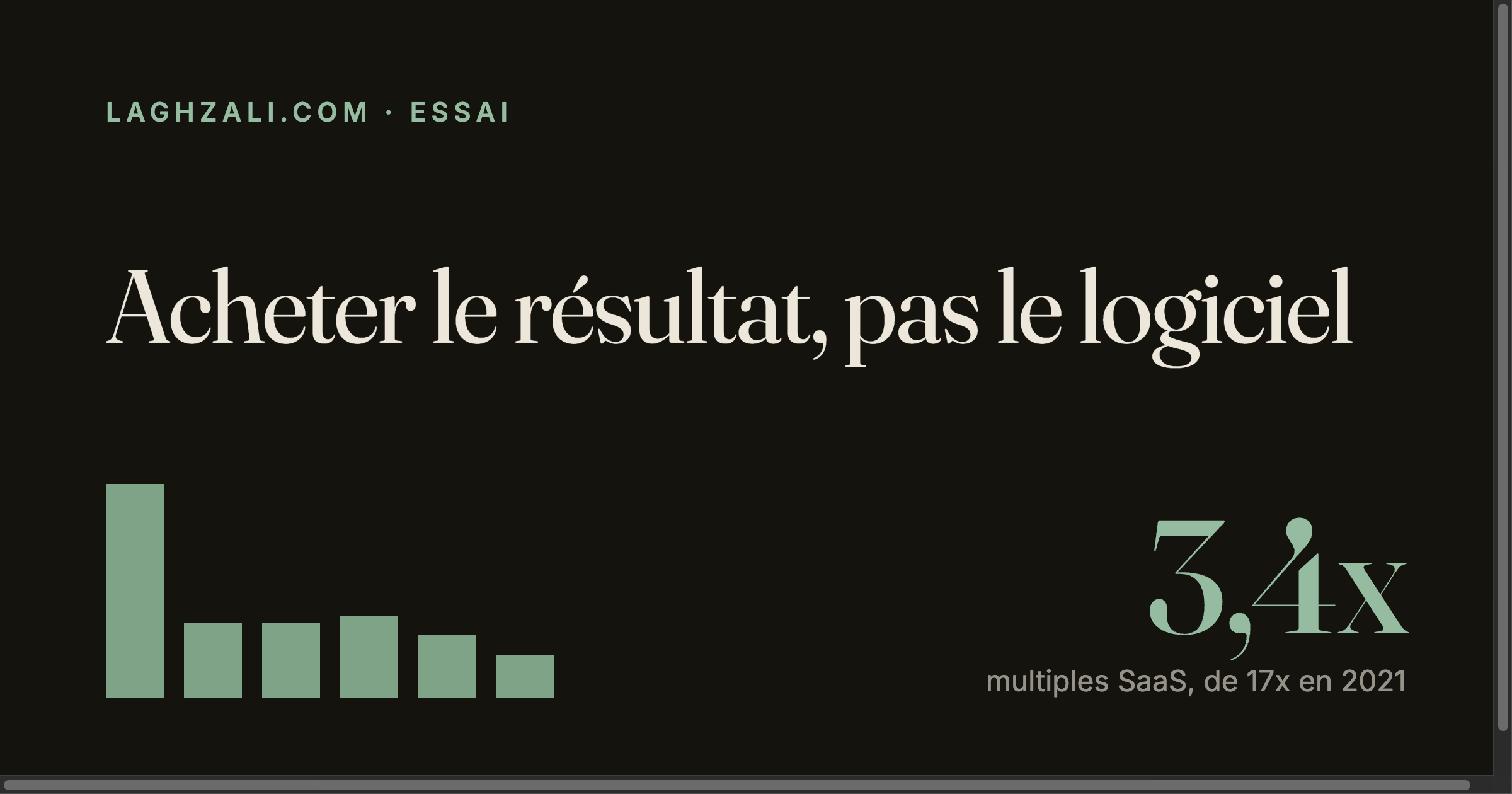 Acheter le résultat, pas le logiciel